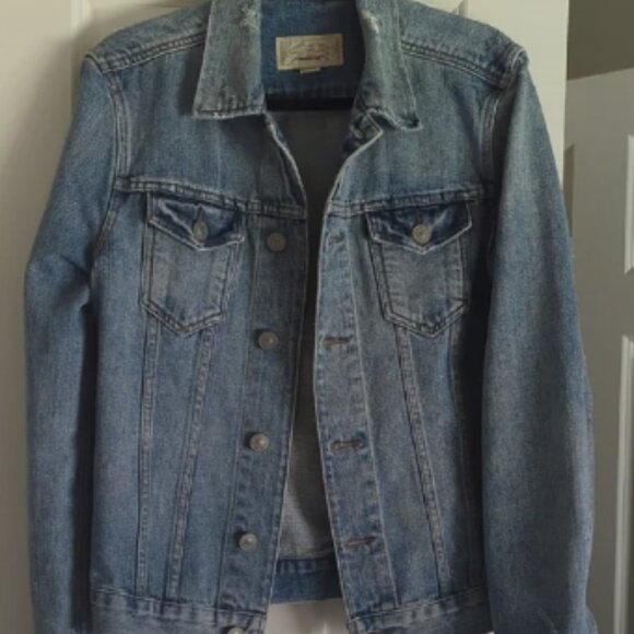 All Saints Light Blue Denim Jacket - Picture 1 of 7